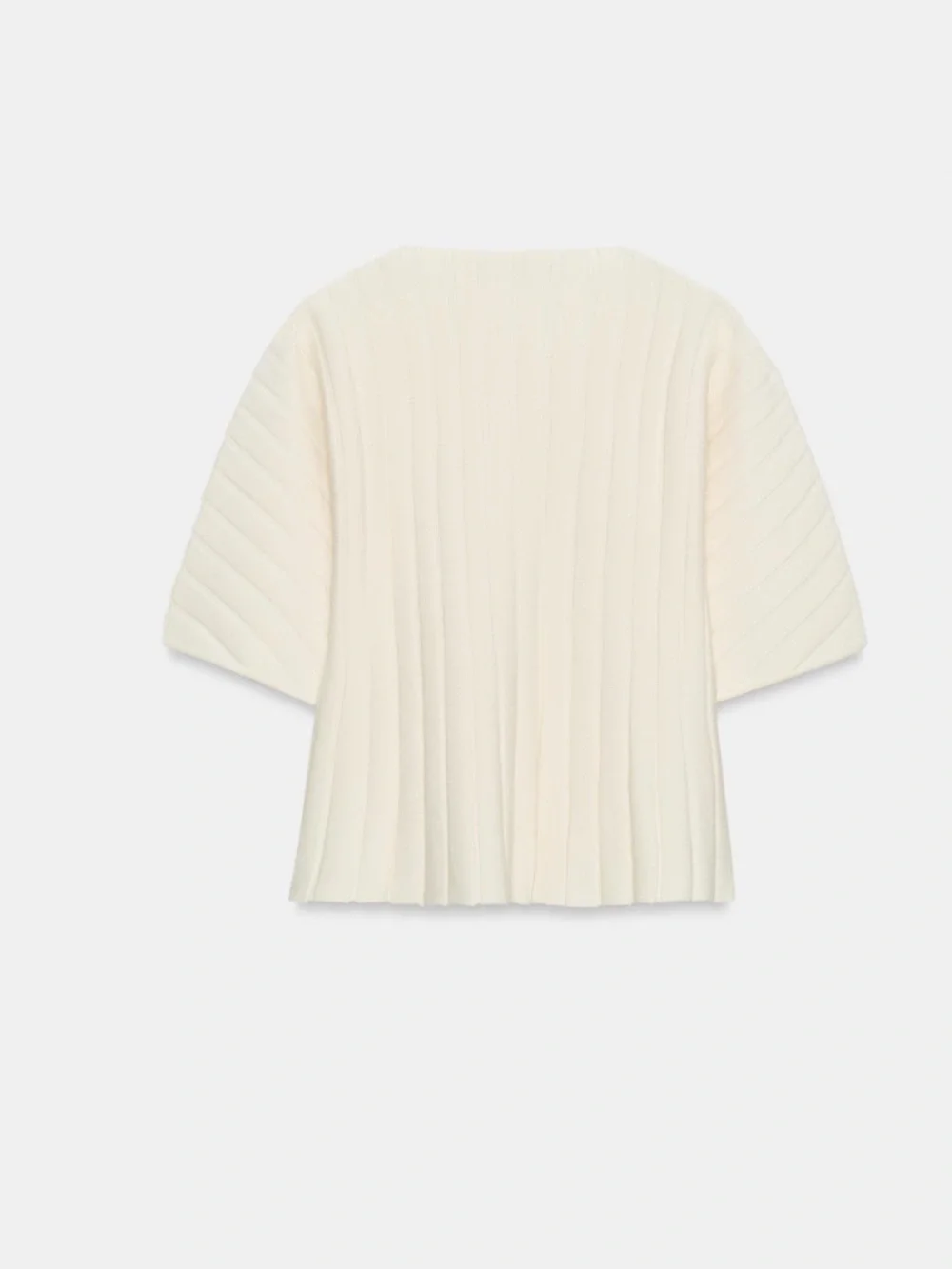 Cream ribbed top